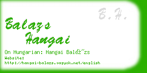 balazs hangai business card